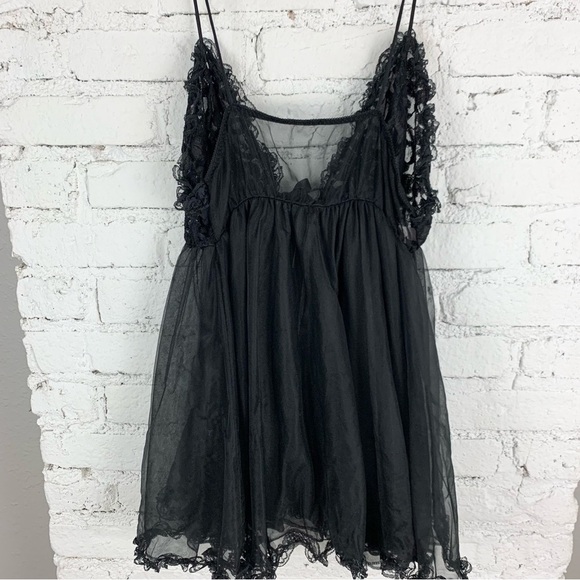 VTG Alana Gale Intimates Front Tie Chemise Babydoll Lingerie Dress Nightie 2XL - Picture 4 of 11